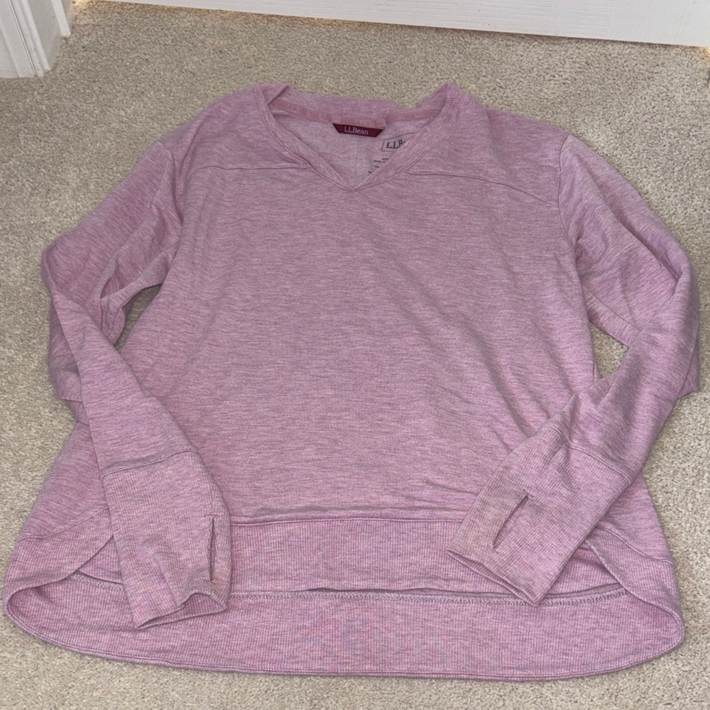 L.L. Bean Pink V-Neck Top